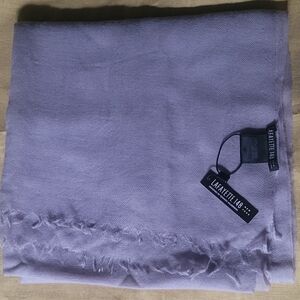 Lafayette 148 Edward Wilkerson 100% Whisper Cashmere Lilac Scarf Shawl 40" × 80"